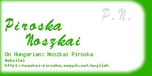 piroska noszkai business card